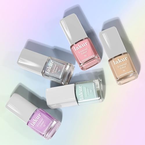 LONDONTOWN Care Bears Nail Polish Set – 5 Mini Pastel & Shimmer Colors