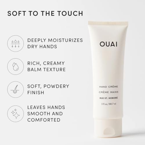 OUAI Hand Cream - Hydrating Shea Butter & Coconut Oil Hand Balm (3 oz)