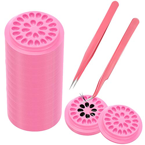 Eyelash Extension Glue Pads & Tweezers Set (200 Pieces)