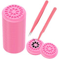 Eyelash Extension Glue Pads & Tweezers Set (200 Pieces)