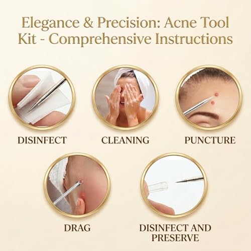 Blackhead Remover Tool Set - 2 Pcs Comedone Extractor Kit