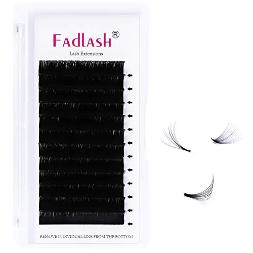 Eyelash Volume Extensions FADLASH Easy Fan 3D~10D Self Fanning Eyelash Extensions 0.05 0.07mm Easy Fanning Volume Lashes 8-20mm Length (0.05-D, 14mm£©