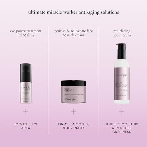 philosophy ultimate miracle worker nourish & rejuvenate face & neck cream - with patented retinol, ceramides & pro-collagen peptides - smoothes fine lines & wrinkles - fast absorbing moisturizer