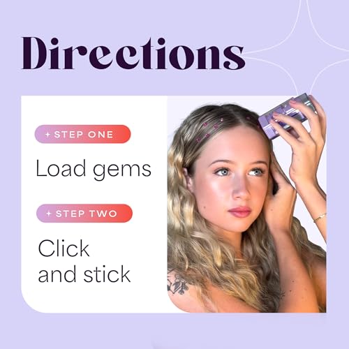 Hair Gem Pen for Girls ? 240 Stick-On Hair Gems & Stamper Tool ? Hair Jewels Kit for Kids, Festivals, School, Christmas, Parties, Weddings ? Easy to Apply & Remove ? Hair Accessories by Hally Hair