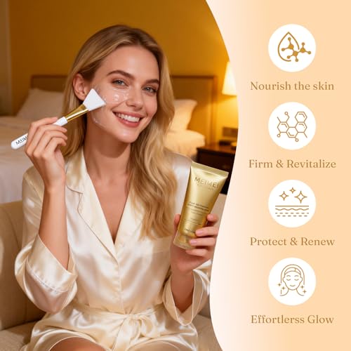 Meimei Korean Beauty Turmeric Wrapping Mask With Vitamin C | Hydrating Peel-Off Face Mask For Brightening, Even Skin Tone & Deep Nourishing | Achieve Radiant And Firm Skin (1pc)