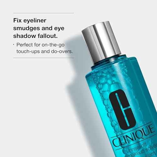Clinique Rinse-Off Oil Free Eye Makeup Remover Solvent | Safe For Sensitive Skin, 4.2 Fl Oz