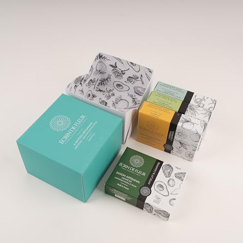 Hand crafted Organic Soap 4-pack (Aloe Vera & Nettle 3.2 oz, Avocado & Hemp 3.2 oz, Almond & Calendula 3.2 oz, Lemon & Calendula Flowers3.2 oz)