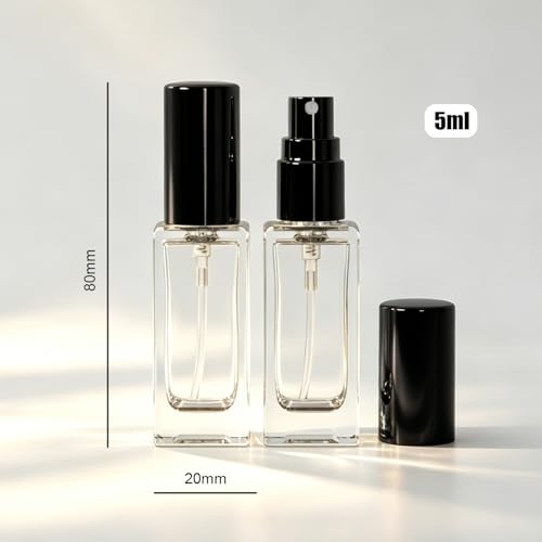5-Pack 5ml Glass Travel Perfume Bottles with Funnel & Dropper
