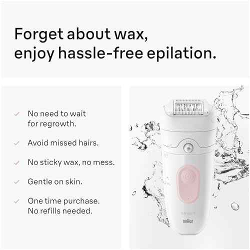 Braun Epilator Silk-?pil 5, Hair Removal Device, Women Shaver & Trimmer, Wet and Dry, Includes Skin Contact Cap, SE5-011, Grey