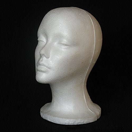 Female Foam Mannequin Head for Hats Wigs Jewelry Display - White