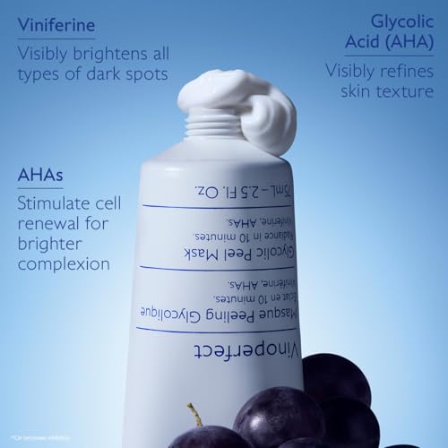 Caudalie Vinoperfect Glycolic Acid and AHAs Peel Mask, Radiance in 10 Minutes - 75 mL