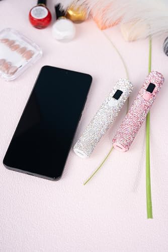 Portable Handheld UV Nail Lamp with Rhinestones, USB Rechargeable