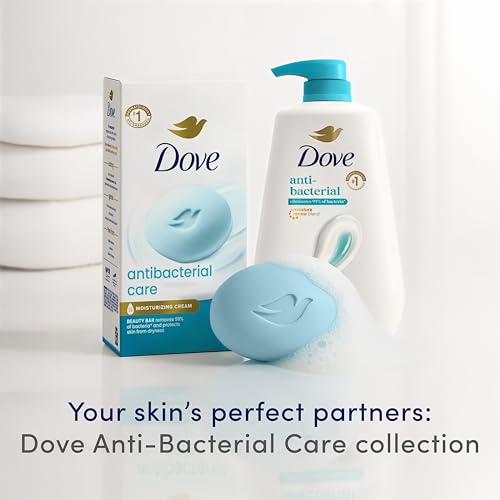 Dove Antibacterial Care Beauty Bar Soap, 6 Pack - Moisturizing Cleanser