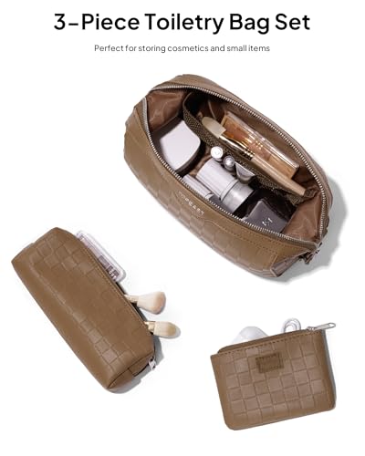 TOPEAST Travel Makeup Bag 3-Piece Set, Waterproof Organizer