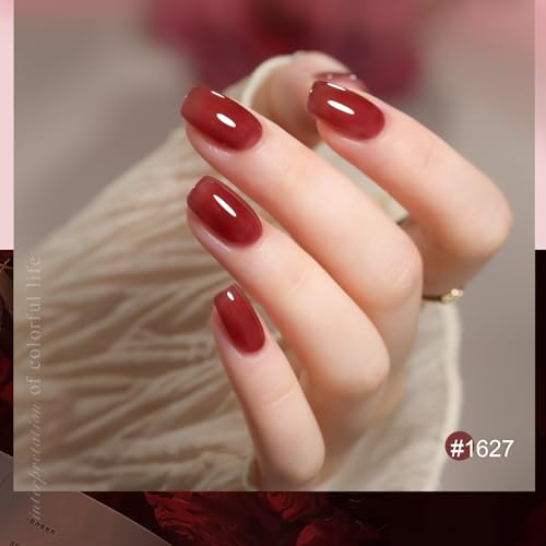 GAOY Rose Garden Jelly Gel Nail Polish Set - 6 Sheer Nude & Pink Colors