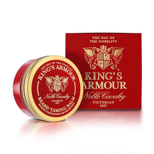 King's Armour Luxury Beard Balm for Men | Argan, Jojoba & Almond Oil | Shape, Soften & Moisturize with Noble Precision | 50ml Premium Grooming Balm - 50 ml (1.69 Fl Oz)