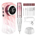 CozyZen Portable Professional Nail Drill, 35,000 RPM Rechargeable Electric Nail File, Cordless E-File Machine with Extended Battery Life, Lightweight Design for Manicure & Pedicure (Gradient Pink)