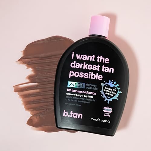 B.TAN UV Tanning Bed Lotion - x4000 Intensifiers, 12 fl oz