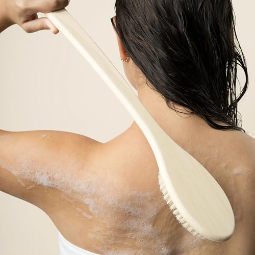 EcoTools Bath Brush with Long Handle | Exfoliating Shower Brush