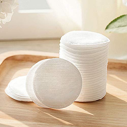 60Pcs Cotton Makeup Remover Pads - Soft Disposable Rounds