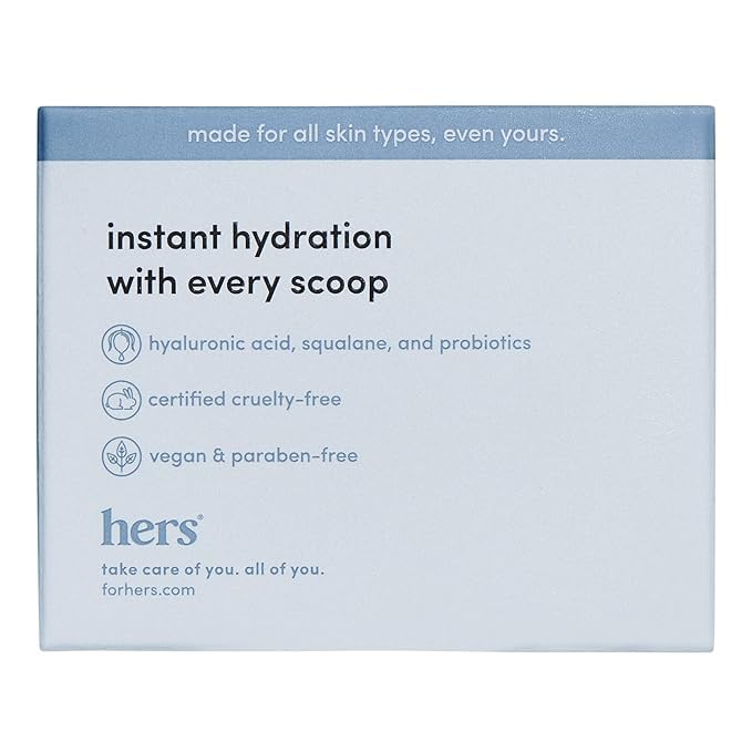 hers Hydrobounce Instant Moisturizer - Squalane Moisturizer Made for All Skin Types - Moisturizes, Smoothes Fine Lines - Contains Hyaluronic Acid, Squalane, and Probiotics - 2 Pack