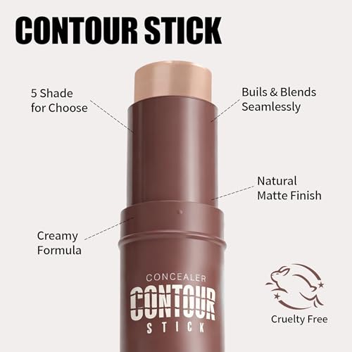Cool Toned Cream Contour Stick for Sculpting & Bronzing