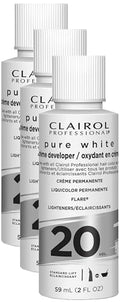 Clairol Professional Pure White 20 Volume Hair Developer - 2 Fl Oz Pack of 3
