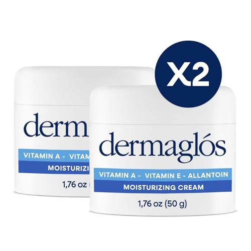 Dermaglos 2-pack Moisturizing Cream | Vitamin A (Retinoids), Vitamin E & Allantoin | Moisturizer for Wrinkles, Stretch Mark Prevention, Tattoo Aftercare, Scar cream, Anti-Aging | 1,76 oz