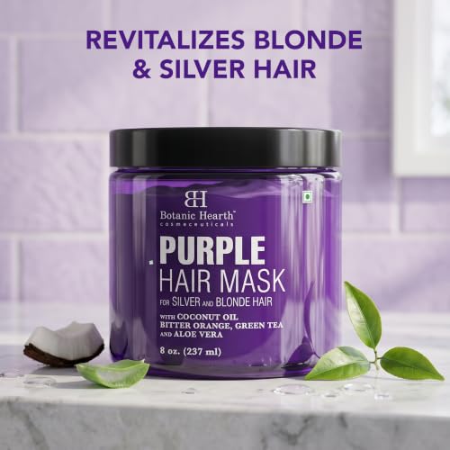 Botanic Hearth Purple Hair Mask for Blonde & Silver Hair 8oz
