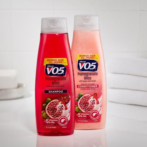 Alberto VO5 Pomegranate Bliss Revitalizing Conditioner - Hair Conditioner Formulated with Essential Vitamins and Oils - Fruity Fragrance - 15 oz
