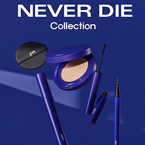 BBIA Never Die Brush Eyeliner - Waterproof & Sweat-proof Liquid Pen Eye Liner No-Skip with Highly Resilient Fine Brush Tip Satin Finish Long-Lasting Quick Dry Vegan Korean Eye Makeup (01 MATTE BLACK)