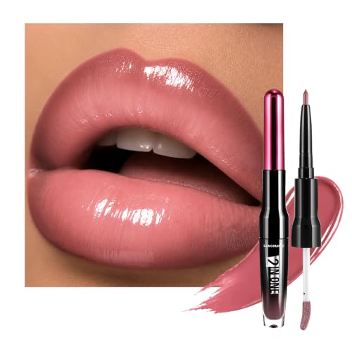 LANGMANNI 2-in-1 Lip Liner & Gloss Duo - Soft Blush Pink
