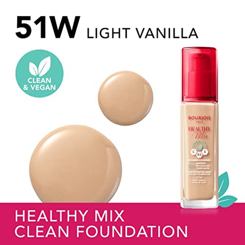 Bourjois Healthy Mix Clean & Vegan Foundation 51W Light Vanilla