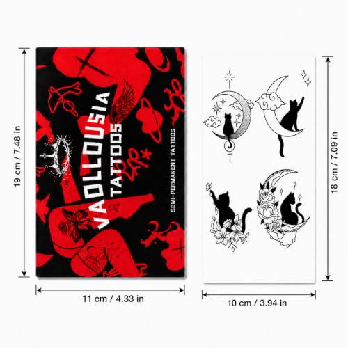 Semi Permanent Tattoo Stickers - Waterproof, 7-15 Days