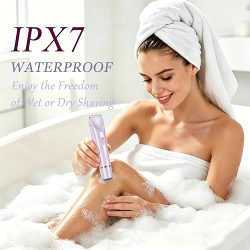 2-in-1 Bikini Trimmer & Body Shaver for Women - Waterproof, Cordless