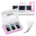 Curacoro Promade Mix 750 Fans - Handmade Volume Eyelashes, Multi Selections From 5D To 12D, C CC D Curl, Thickness 0.03~0.1 mm, 9-18mm Length, Long Lasting & Easy Application (10D-0.03 CC, 9-10-11mm)