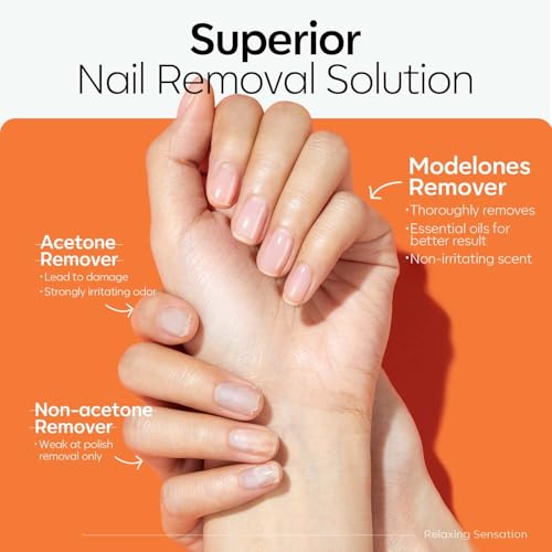 Modelones Acetone Gel Nail Polish Remover with Jojoba Oil, Lemon - 8 fl oz