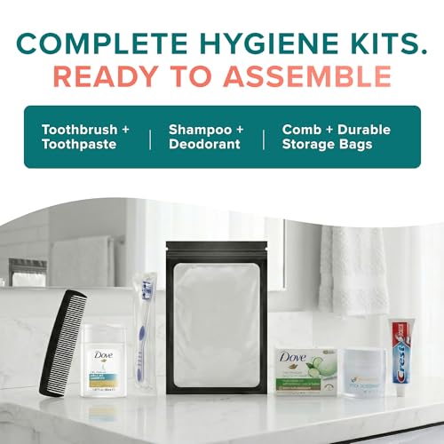 Bulk Hygiene Kit Assembly Set - 50 Pack Travel Toiletries