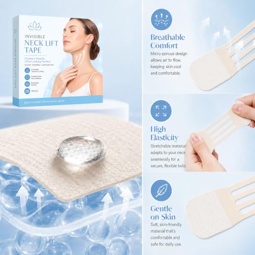 Neck Lift Tape - Matte Transparent Water-Resistant 28 Strips