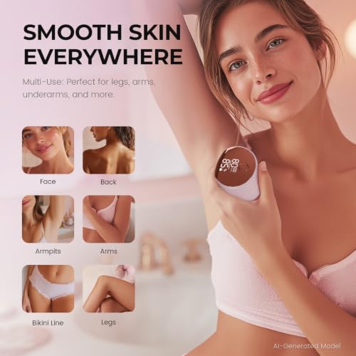 Pink Women Electric Razor for Legs & Body – Waterproof 6D Floating Head