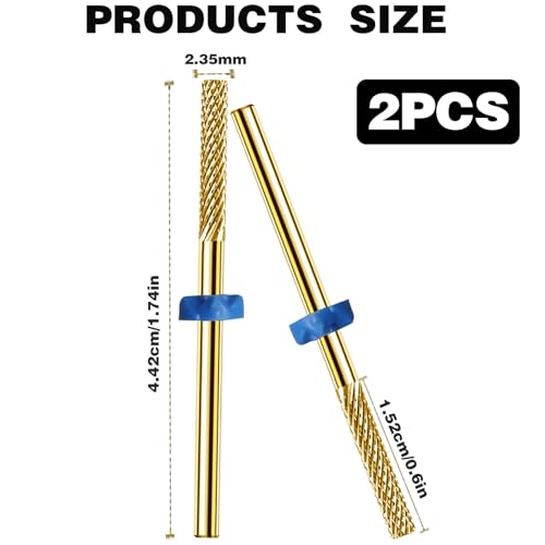 2Pcs Carbide Nail Drill Bits for Cuticle Removal & Polishing