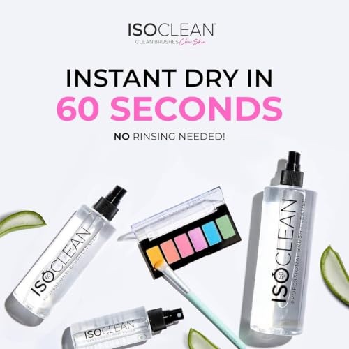 ISOCLEAN Makeup Brush Cleaner Spray – Fast-Drying, 18 fl oz