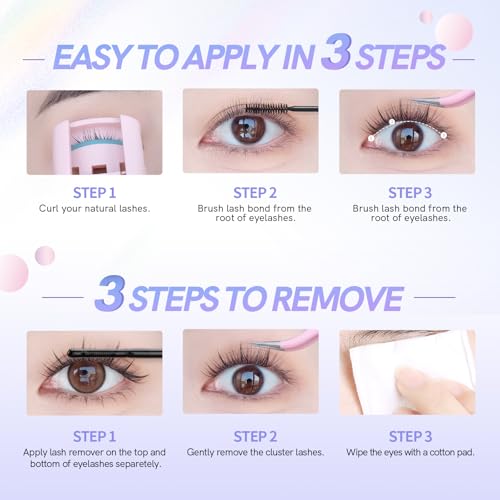 C Curl Eyelash Clusters 10.5-13.5MM (105pcs) Wispy Lash Kit