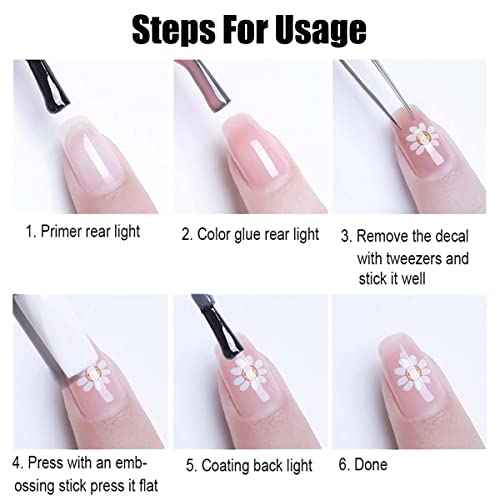 12 Sheets Blue Monster Nail Stickers Decals 3D Cartoon Pink Blue Animal Self Adhesive Nail Design Stickers Supply Cute Blue Animal Flowers Heart Nail Decals for Women Girls and Kids DIY Manicure