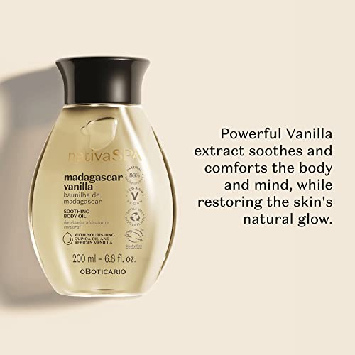 O BOTICARIO Nativa SPA Body Hydrating Oil Bundle: Madagascar Vanilla & Quinoa, 6.8 Ounce (each)