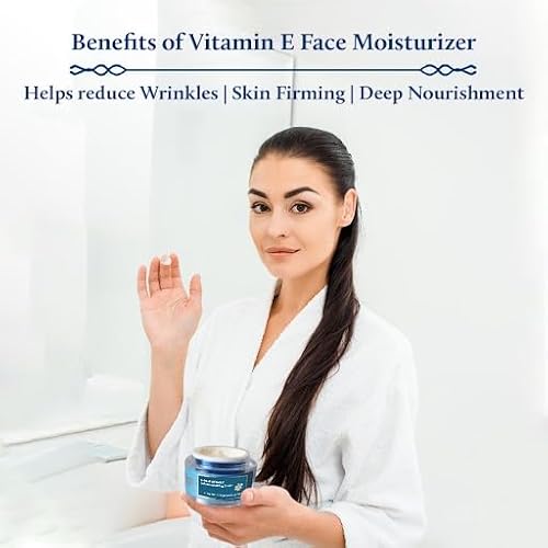 Blue Nectar Daily Face Moisturizer with Natural Vitamin E & Vitamin C (1.7 Fl Oz) and Vitamin C Face Serum with Natural Hyaluronic Acid (1 Fl Oz)