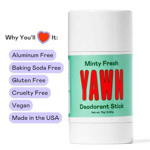 YAWN Non-Toxic Kids & Teens Deodorant Stick | For Boys & Girls | Aluminum & Baking Soda Free with Coconut Oil & Shea Butter | Free From Parabens, Sulfates & Phthalates | Made in the USA