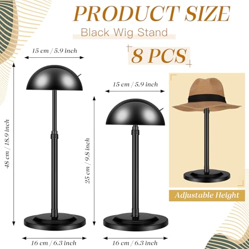 Tatuo 8 Pcs Adjustable Wig Stand Set, 9.8"-18.9" Height
