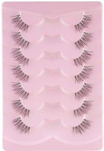 Vegan Faux Mink Half Lashes 7 Pairs – Wispy 3D Reusable