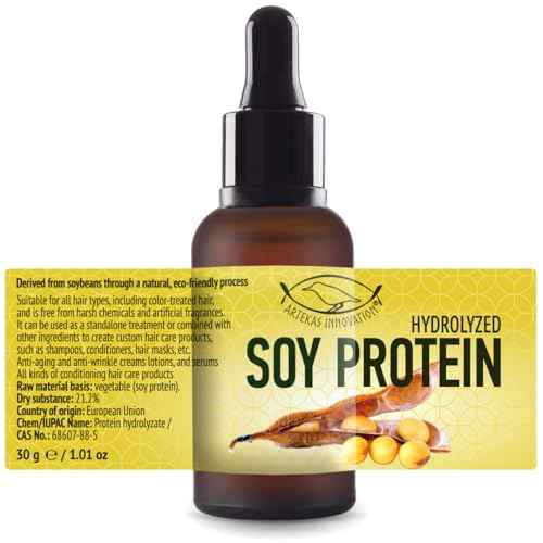 HYDROLYZED SOY PROTEIN - Liquid - for Homemade Cosmetics, Creams, Lotions, Serums - All kinds of Conditioning Hair Care Products - 1 oz